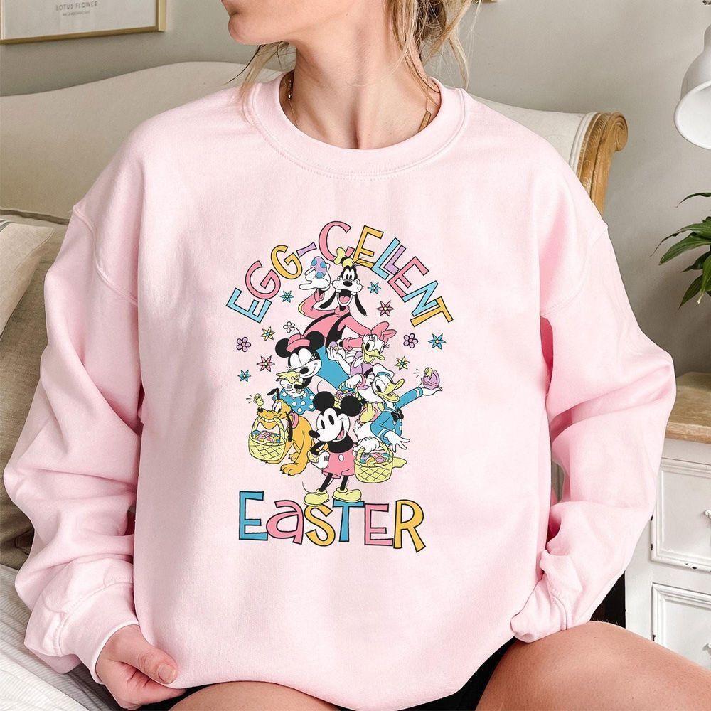Mickey And Friends Retro Eggcellent Easter Disney Vuitino Shirt